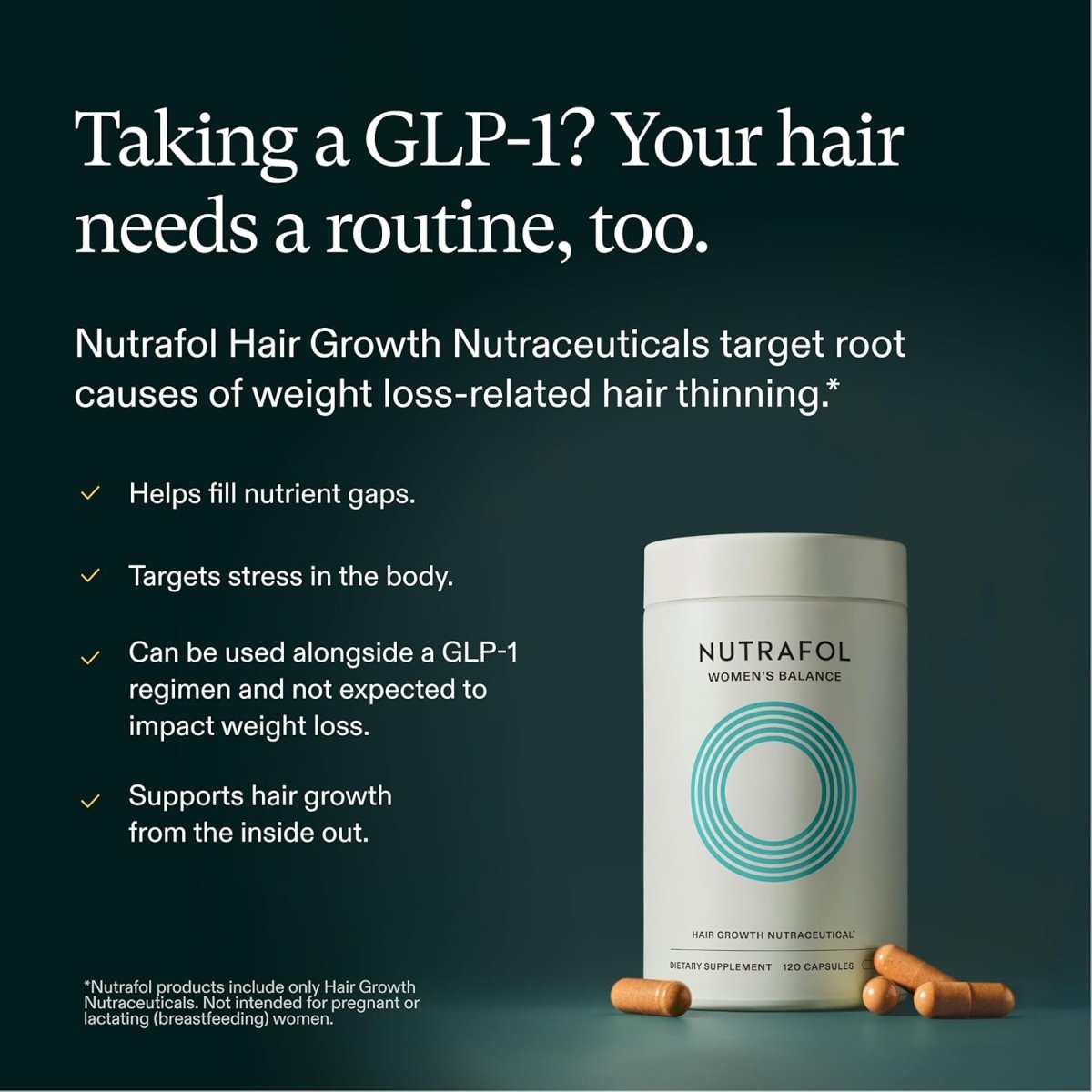 Nutrafol Women Hair Growth Supplement 120 Capsules | Women's Hair Wellness Formula fragrance