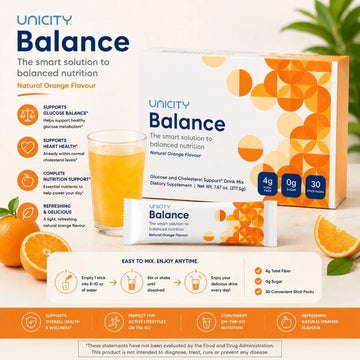 Unicity Balance Natural Orange Drink Mix 30 Stick Packs | Daily Nutritional Drink Mix fragrance